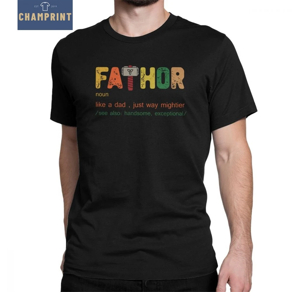 Fa-Thor Like Dad Just Way Cooler мужские футболки 100% хлопок крутые Подарочная футболка на День