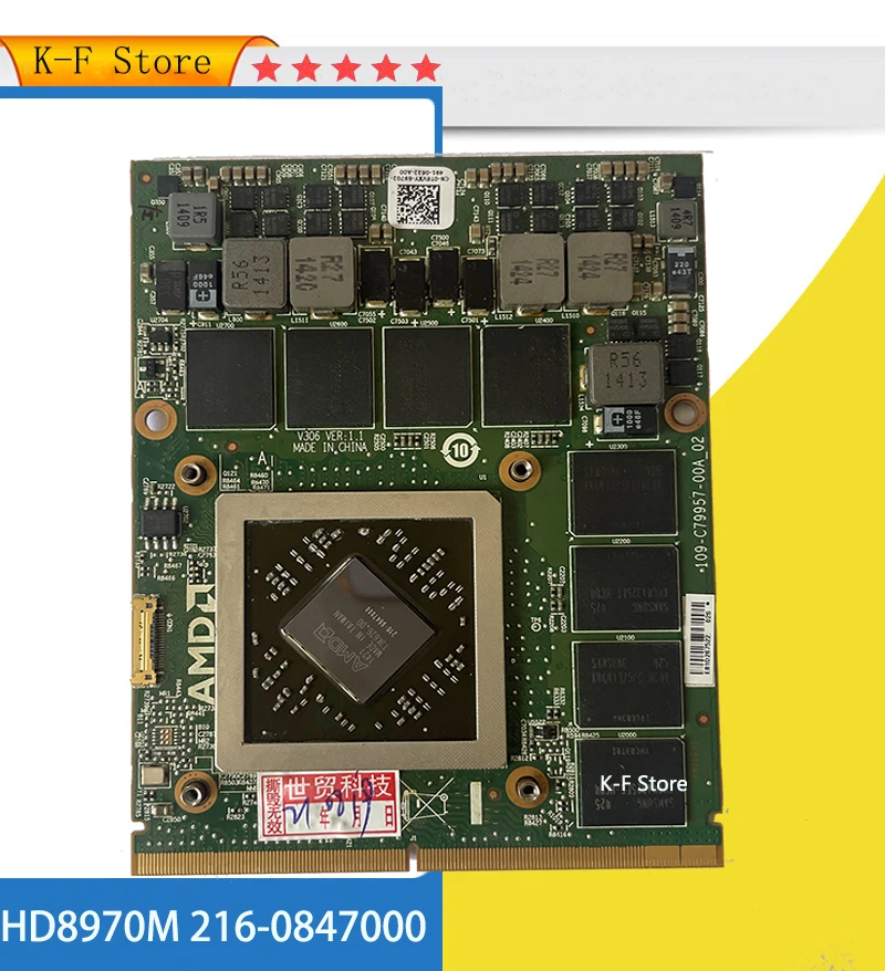 Оригинальная видеокарта HD8970M HD 8970M R9 290X 216-0847000 Vedio 4 ГБ GDDR5 MXM для M17x R4 M18x R2 M6800 M6100 M6000 |