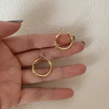 קוריאני מתכת עגול קטן חישוק עגילים לנשים 2020 פשוט זהב כסף צבע גיאומטרי חמוד אלגנטי עגילי תכשיטים(China)