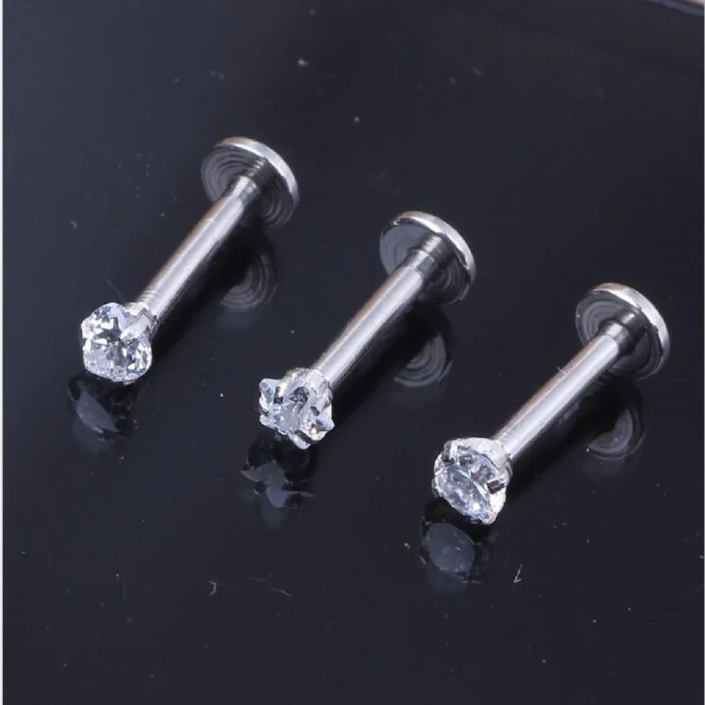 5 шт. кристалл Labret Monore кольцо губы носить Сердце Звезда Orelha хряща ушные Спиральные серьги Tragus серьги-гантели BioFlex тело еврей