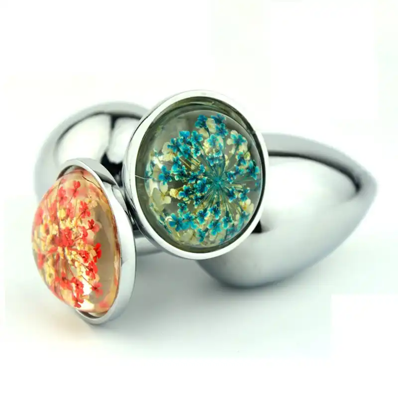 women men stainless steel anal plug with jewelry tail butt plug