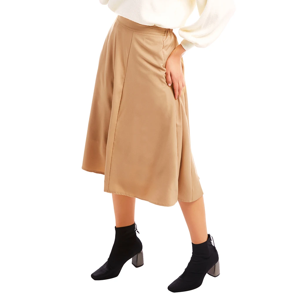 Seluxu осень зима Женская юбка faldas mujer moda jupe femme однотонная женская юбка Повседневная элегантная юбка с высокой талией