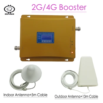 

ZQTMAX 2g 3g 4g repeater 850 1800 dual band mobile phone signal booster LTE amplifer signal cdma 850mhz DCS 1800 + antenna sets