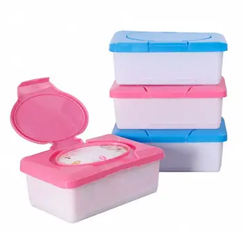 

1pc 80 Sheets Wet Tissue Box Portable Baby Wipes Box Plastic Baby Asscories Wipe Storage Tissue Case Holder Container Baby Items