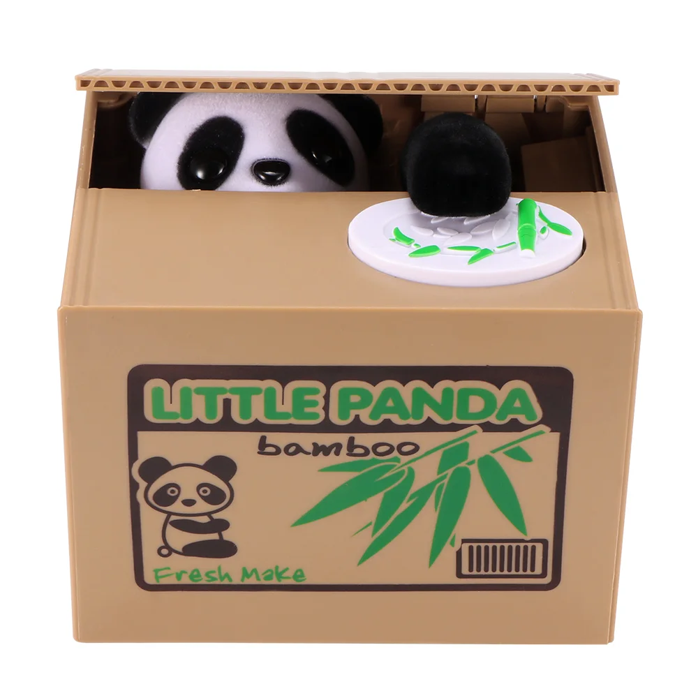 Копилка для кошек, копилка, панда, кража монет, копилки, автоматическая копилка, копилка для денег, Подарочная коробка для детей на день рождения - Цвет: Panda