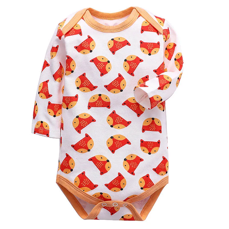 Одежда для маленьких мальчиков, боди с длинными рукавами для новорожденных 3-24 месяцев, хлопок, одежда для маленьких девочек - Цвет: Многоцветный
