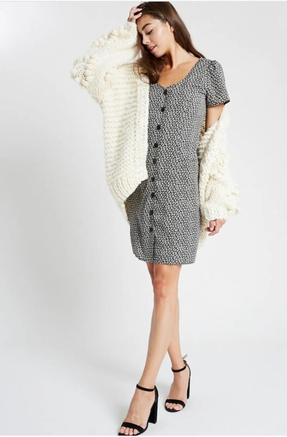 Супер Шикарный джемпер, белый кардиган, ручная вязка, длинный рукав, Осень-зима, верхняя одежда, повседневный Специальный 3D цветок, мохер, свитера для женщин
