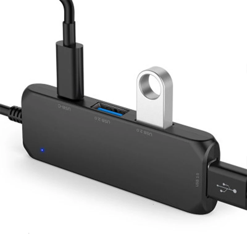 CHUYI мульти Тип C 3,1 концентратор USB 2,0 3 порта+ Тип C порт высокоскоростной USB C Hab сплиттер для Macbook PC компьютерные аксессуары