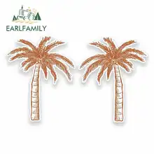 EARLFAMILY 13cm x 13cm Palm Tree Plant Car Stickers Anime Oem Cartoon RV VAN DIY Fine Decal Trunk Truck Graphics Accessories