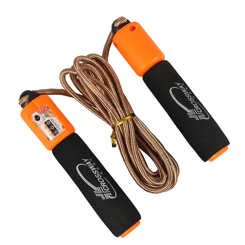 

Fitness Jump Rope With Counter Adjustable Skipping Rope Textile Sports Rope Crossfit Gym Fitness Equipments Body Building