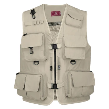 

Fishing Photography Vest Summer Multi Pockets Mesh Jackets Quick Dry Waistcoat bird hunting vest