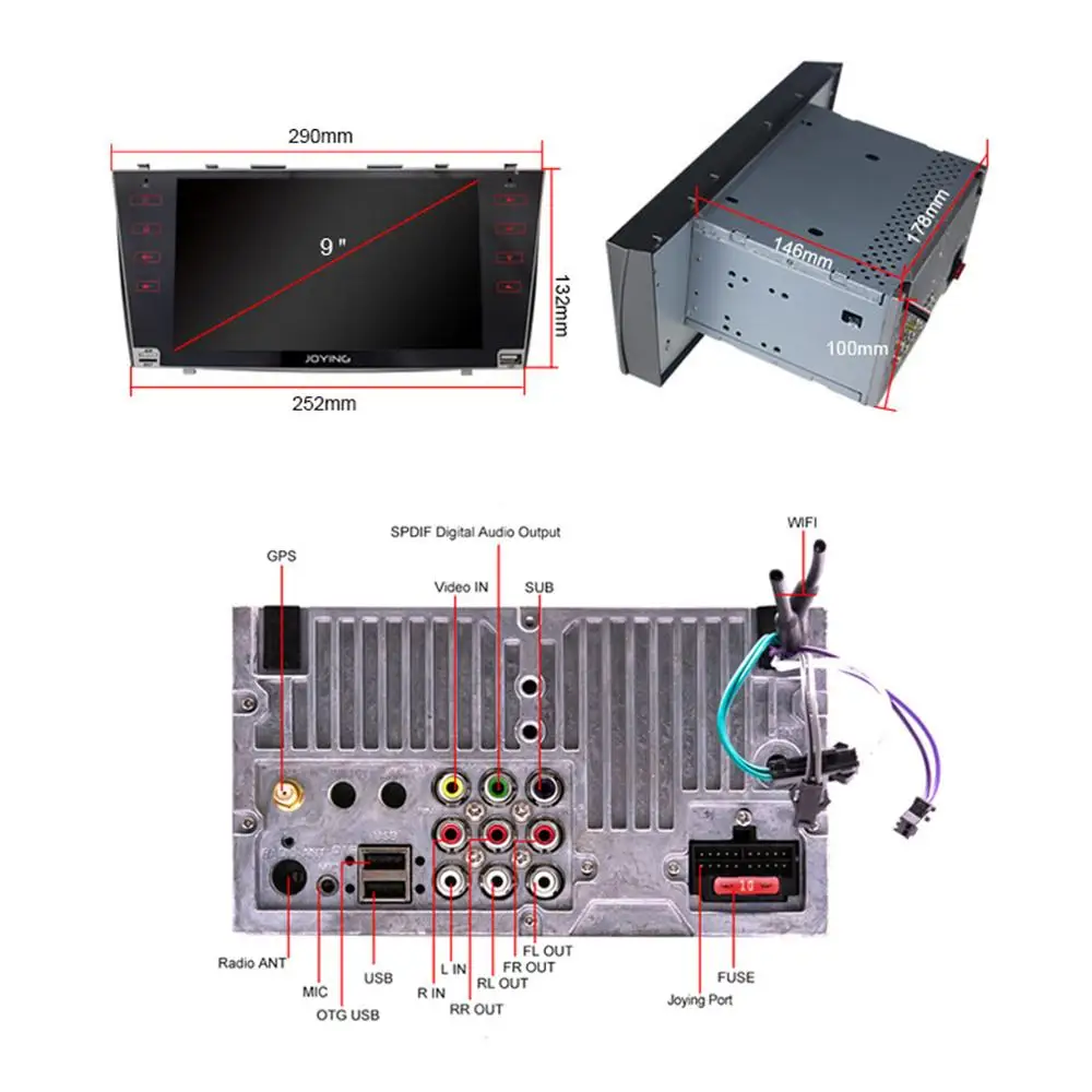 Flash Deal JOYING 2 din Android 8.1 Car GPS radio Stereo touch screen Bluetooth Autoradio No DVD for Toyota Camry/Aurion 2007 2008 to 2011 3