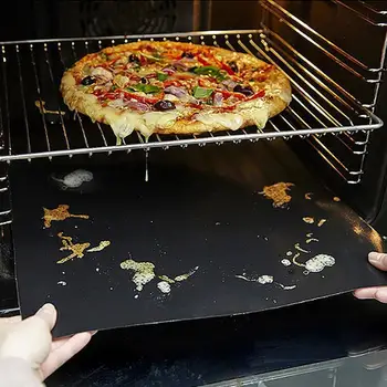 

2PC Black Non-stick Baking Mat Pan Pad BBQ Cooking Mat Fry Liner Sheet Cooking Pad Pastry Kitchen Tools Grill Mat