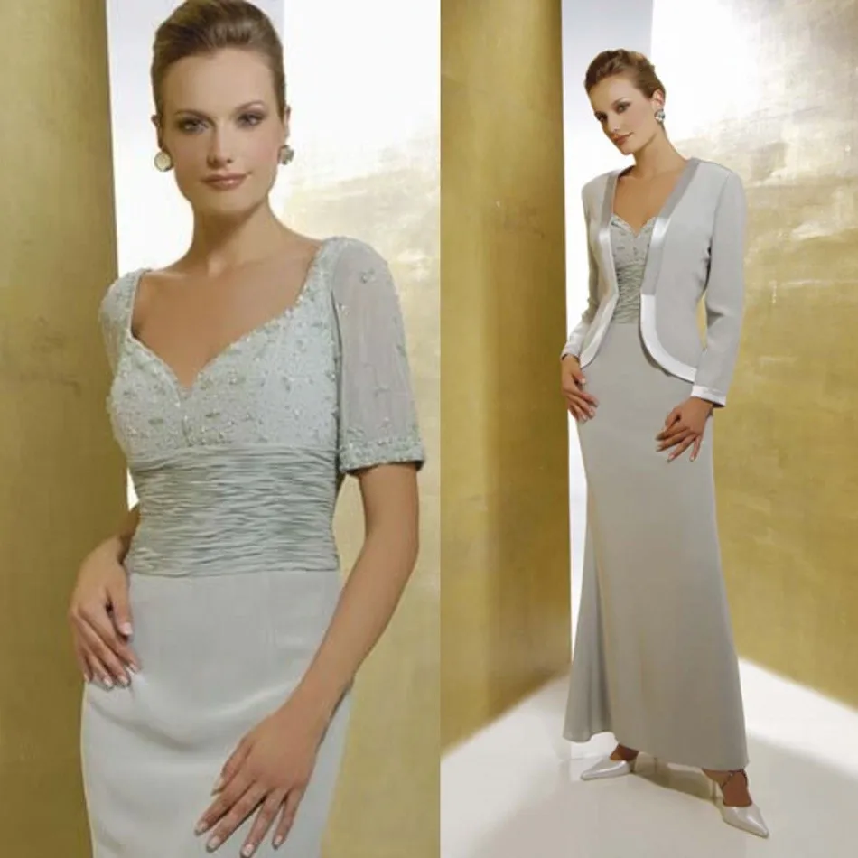 Элегантное Вечернее Платье vestido de madrinha, элегантные платья, Дешевые Кружевные Длинные платья размера плюс для матери невесты с жакетом