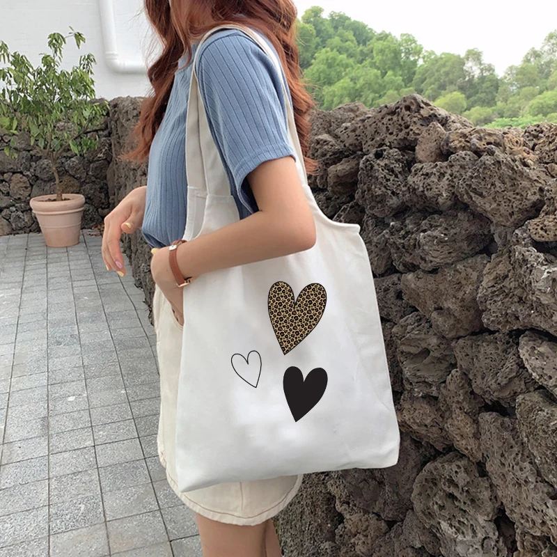 Shoulder Bags Tote Bag Canvas Graphic Fashion Leopard Canvas Bag Trendy