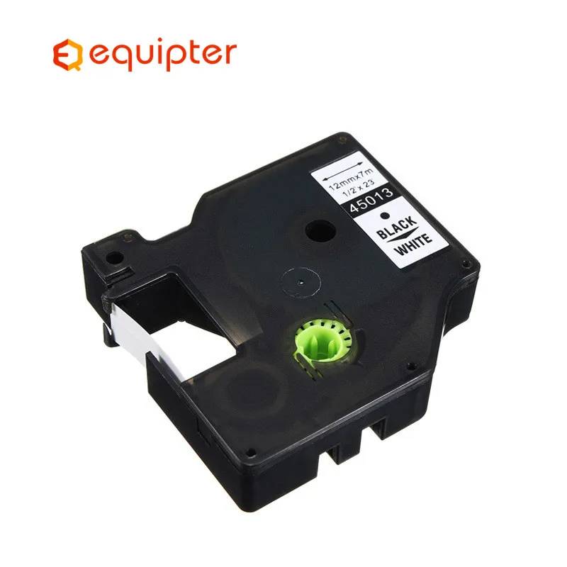 Compatível para Dymo Impressora de Etiquetas Fitas de Etiquetas Laminadas para lm Fabricante de Etiquetas Pces Preto Branco d1 12mm 160 280 10 45013 no - Imagem 3