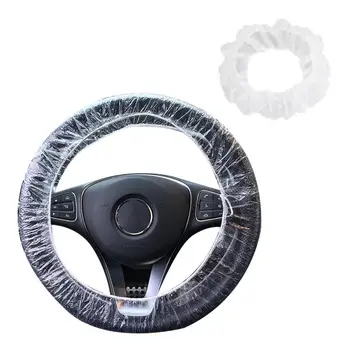 

50/100pcs Universal Clear Elastic Car Disposable Steering Wheel Covers Waterproof Anti-dust Anti-dirty Anti-pollution Hot Sale