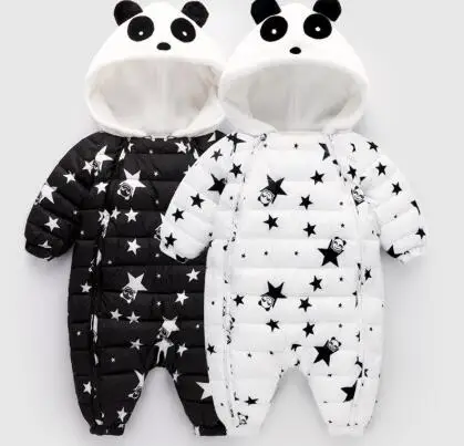 

Brand New Winter Panda Baby Rompers Overalls Bodysuit Clothes Jumpsuit Newborn Girl Boy Duck Down Snowsuit Kids infant Snow Wear