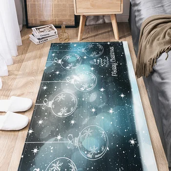 

Creative Home Bath Mat Flannel Water Absorption Washable Thickened Rug Toilet Floor Mat Christmas Decorations for Home