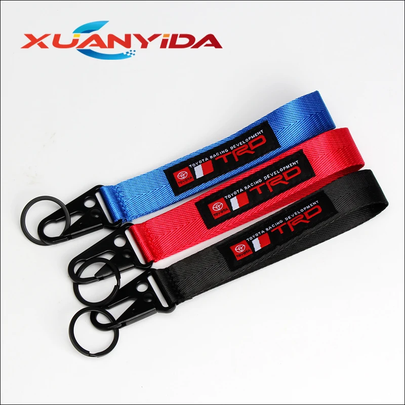 

Universal JDM Racing TRD BRIDE MOMO MUGEN Keychain Mobile Phone ID Card Hanging Strap Lanyards As Fck Domo Shocker Auto Key Ring