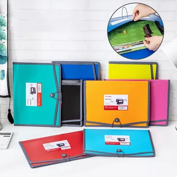 

MINKYS Canvas Big Capacity A4 File Folder Bag Briefcase Attach File Document Folder Organizer Office School Stationery