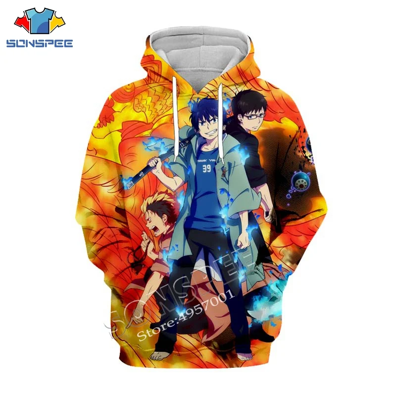 SONSPEE Anime Blue Exorcist 3D Printing Pullover Hoodie Women Clothing Unisex Streetwear Fashion Casual Sweatshirt Hoody Shirt (23)