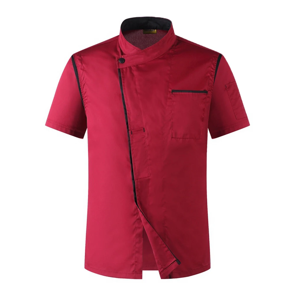 Костюм для девочек и мальчиков шеф-повар Ресторан повара с коротким рукавом Ресторан отеля пекарня Кафе Отель Кухня спецодежды питание шеф-повара Рабочая Рубашка - Цвет: 2