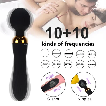 AV Vibrators 10 Speeds Magic Wand Body Massager G spot Ciltoris Sex Toys For Woman Magnetic Rechargeable Female Sex Products 5