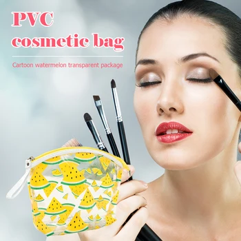 

Makeup Brush Storage Case Zipper Bag Travel Makeup Women Tote Transparent Toiletry Wash Pouch Zipper Bag Travel Tote