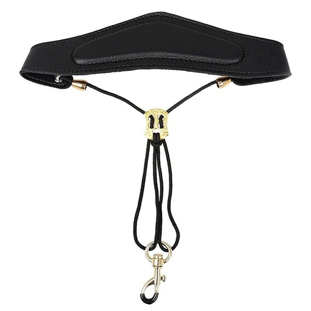 New Professional Saxophone Strap Neck Strap Adjustable Leather With Snap Hook Clasp Saxophone Accessories