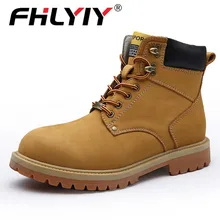 Fhlyiy/брендовая мужская зимняя обувь; обувь из древесины; мужские кожаные ботинки; осенние ботильоны; удобная резиновая обувь; Zapatos De Hombre