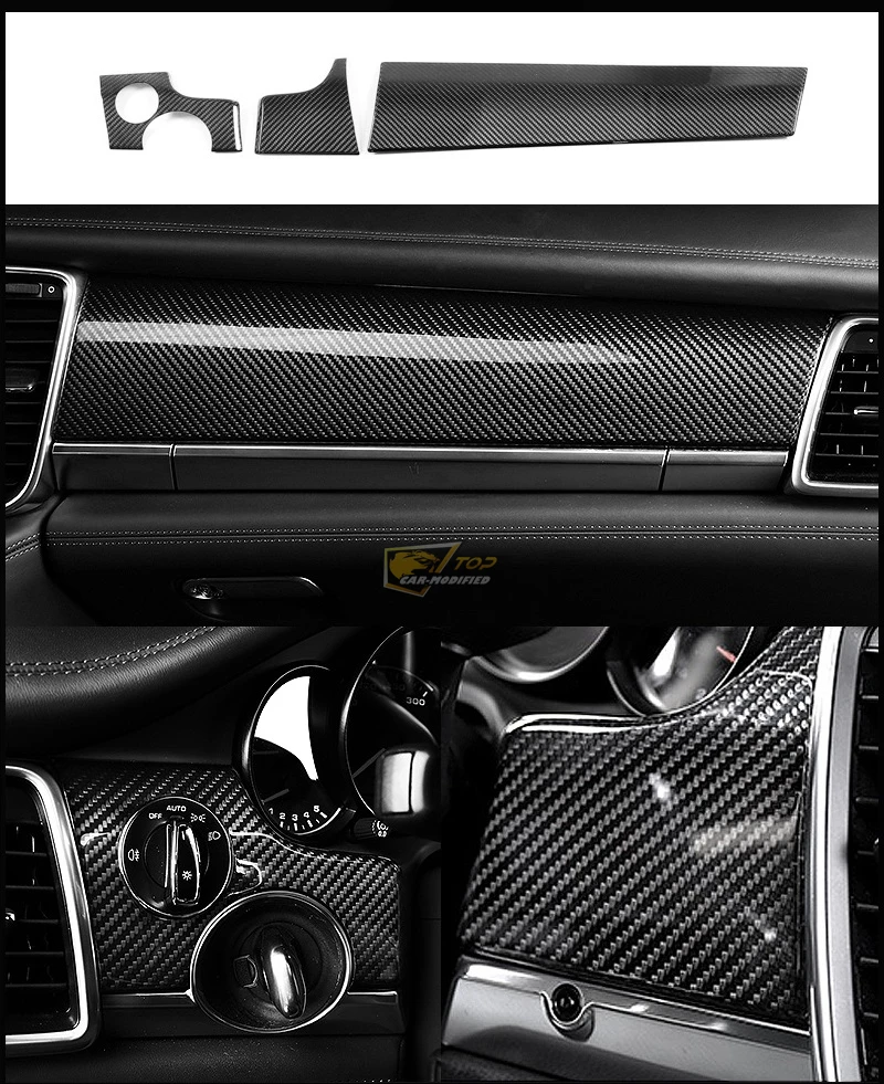 4-Free shipping 14pcsset car interior accessories for porsche panamera accessories door inside decoration trims