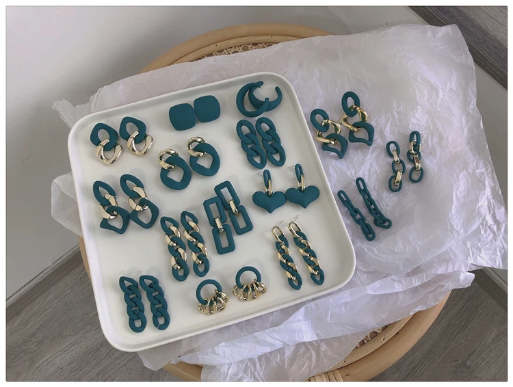 WYBU Super Beautiful Lake Blue Earrings Ins Popular Earrings for Women 2021 New Design Ear Drop Jewelry