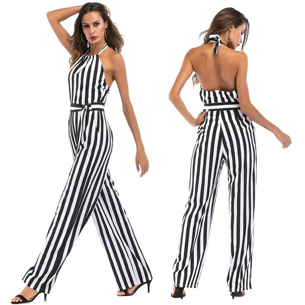 striped pants romper