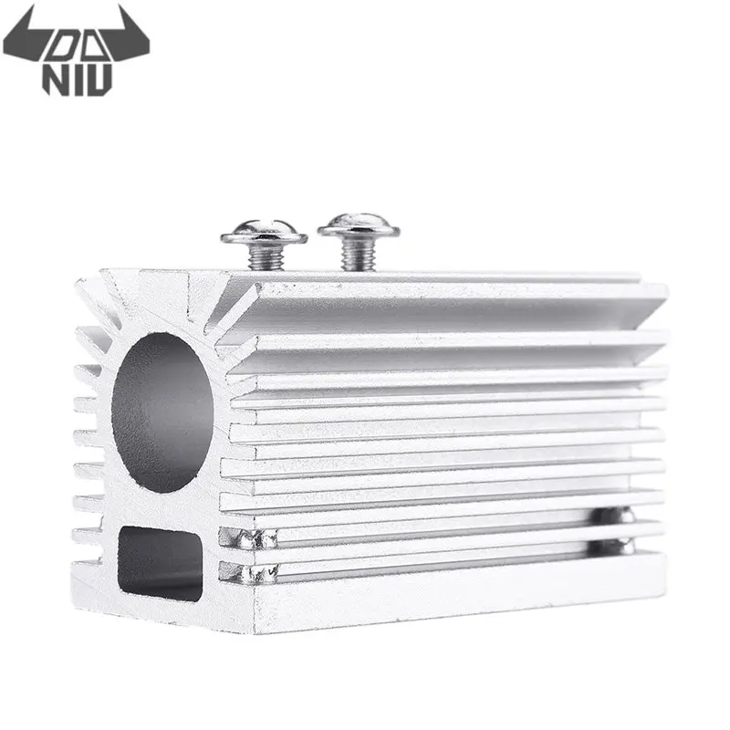 DANIU Sliver 58x22x27mm Silver 12mm Aluminum Heat Sink Groove Fixed Radiator Seat Cooling Heat Sink for 12mm Laser Diode Module