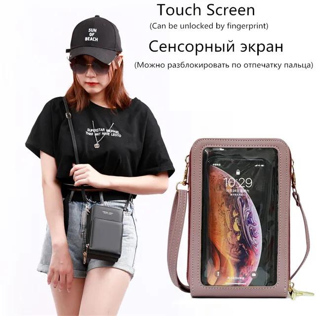 Touch Screen Phone Wallet Luxury Shoulder Bag Bags for Woman 2021 Ladies Card Hold Women's Crossbody Bags Purse Clutch Handbags 2