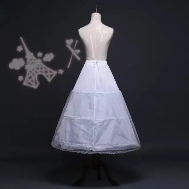 SERMENT White Wedding Dress Skirt Petticoat Three Round Elastic Waist Belt Floor-Length Bride Dress Skirt Wedding Accessories