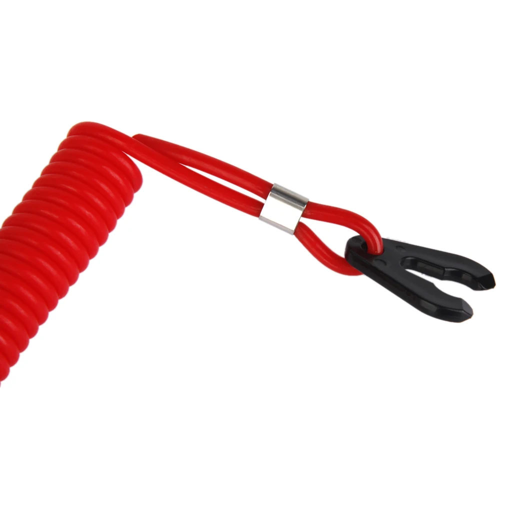 Red Safety Watercraft Boat Kill Switch Key Lanyard Rope Clip Engine Lgnition Red Safety Watercraft Boat Kill Switch Key Lanyard Rope Clip Engine Lgnition