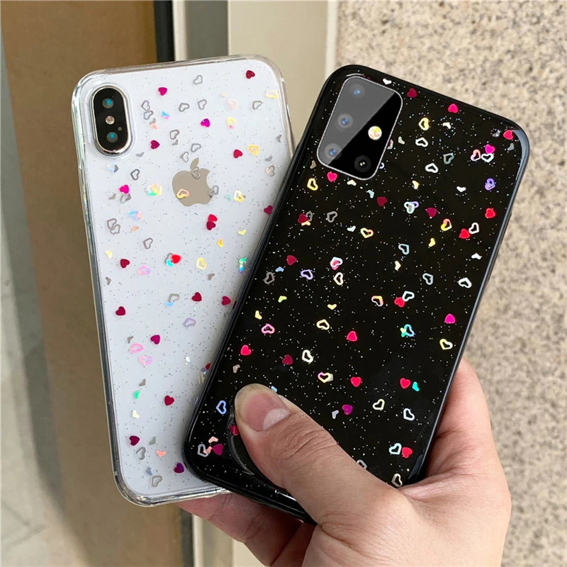 Чехол для Samsung Galaxy A51 A71 A81 A10 A20 A30 A40 A50 A60 A80 A90 A70S A50S M10 M20 M30 M40 Блестящий цветной чехол
