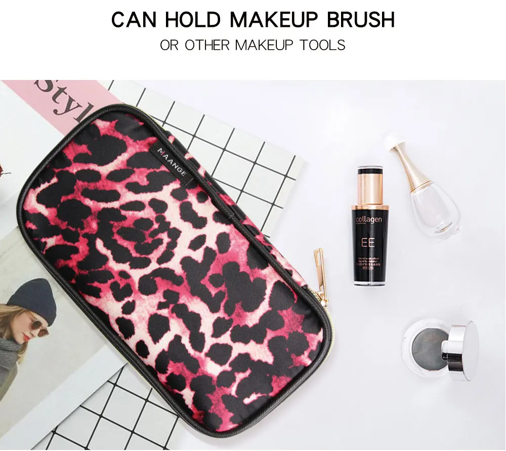 MAANGE 10 шт. набор кистей для макияжа с сумкой для основы, пудры, румян хайлайтер тени для век Кисть премиум-класса Профессиональная Кисть для макияжа