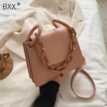 

[BXX] PU Leather Crossbody Bags For Women 2020 Spring Chain Shoulder Messenger Handbags Female Summer Travel Mini Bag HL587