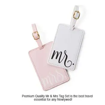 

Cute Mr Mrs Travel Luggage Tags Wedding Bridal Gift Suitcase Tag Tag H8WD