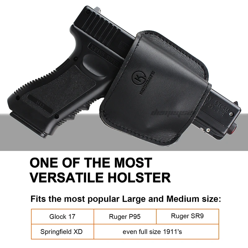 Военный тактический ремень Hoslter из натуральной кожи охотничий кобура для Glock 17/Ruger P95/Ruger SR9/1911 полноразмерный чехол для пистолета