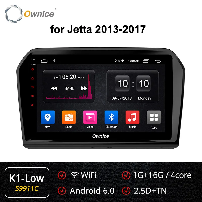 S9911 K1-Low Ownice K3 K5 K6 Android 8,1 Octa 8 ядерный автомобильный Радио gps DVD navi для Volkswagen Jetta 2013 360 панорама DSP 4G - Цвет: S9911 K1-Low