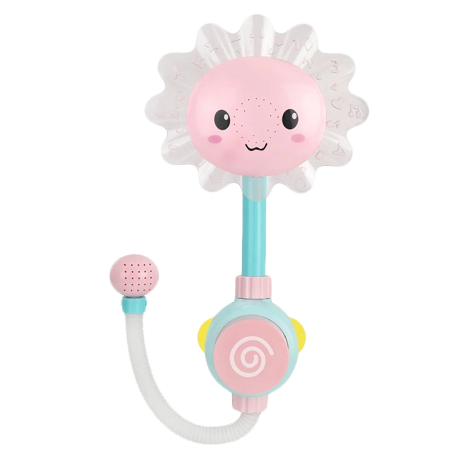 Pink Игрушка для ванны Забавный Милый Подсолнух распылитель воды кран игрушка фонтан с присоской для детей Ванна Душ плавательный водный игрушки - Цвет: Pink