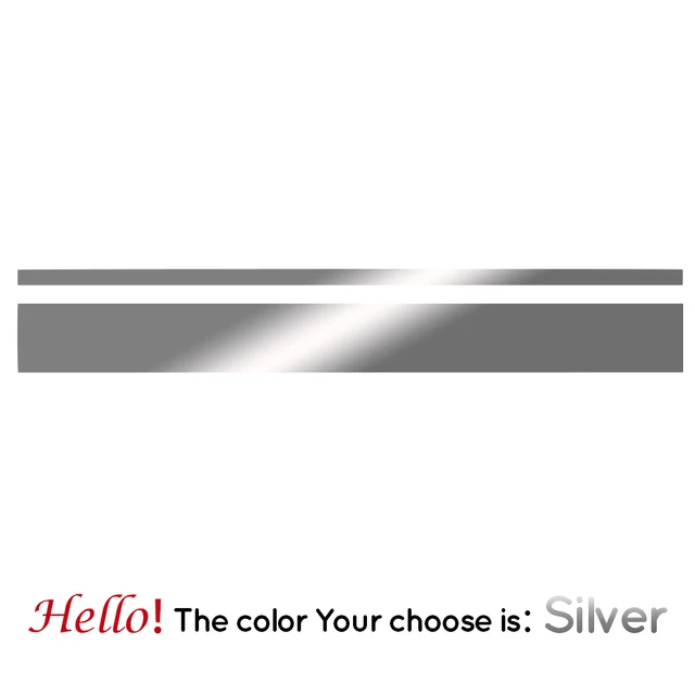 Autocollants à rayures en vinyle pour camping-car,pièces, pour camping-car, Van, boîte à cheval, caravane, décoration Automobile Silver