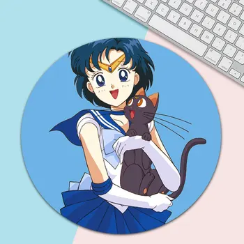 

New Arrival Sailor Moon Design Printed Circle Mouse Pad Durable Desktop Mousepad Computer Round Mouse Mat Mice Pad