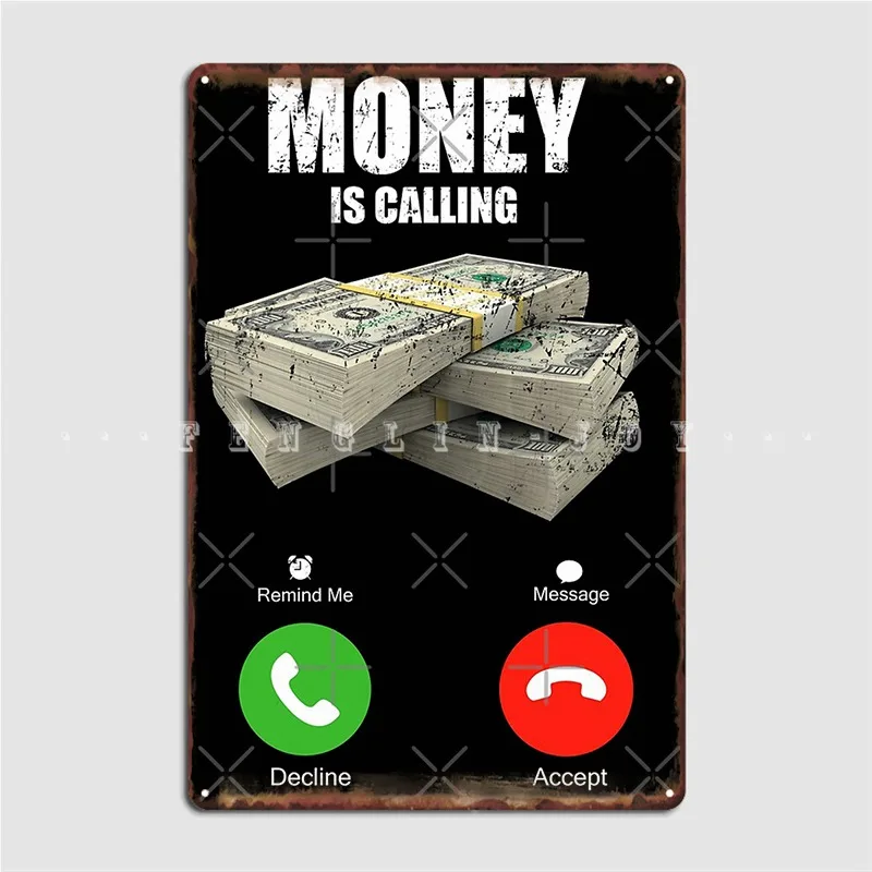 

Металлический знак с надписью «Money Is Call You», персонализированная Настенная роспись, фотография