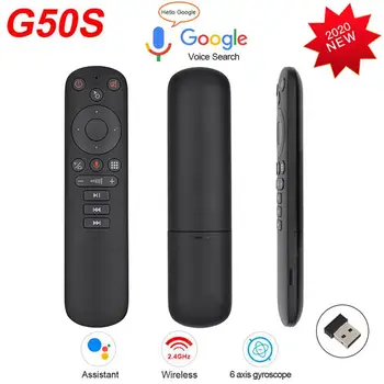 

G50S Wireless Voice Air Mouse Gyroscope 2.4G Smart Remote Control G50 IR Learning Remote Control Gyro Android TV Box For Youtube