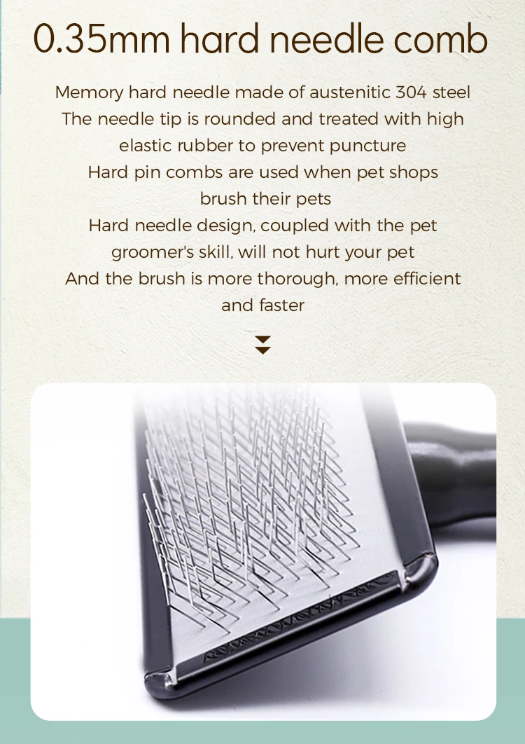 Remove Needle Brush Slicker Massage Tool Dog Cat Grooming Comb Shedding Hair - PeticaDeals